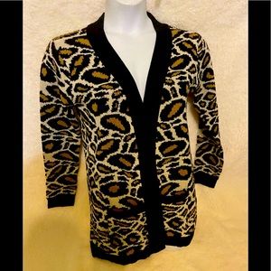 Animal print cardigan